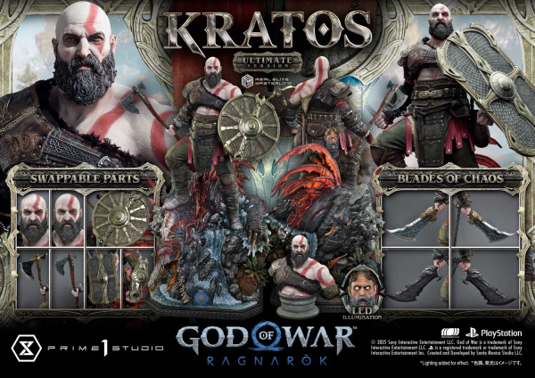 Prime 1 Studio Real Elite Masterline God of War: Ragnarok Kratos Ultimate Bonus Version(4582647120809)(4582647120809)