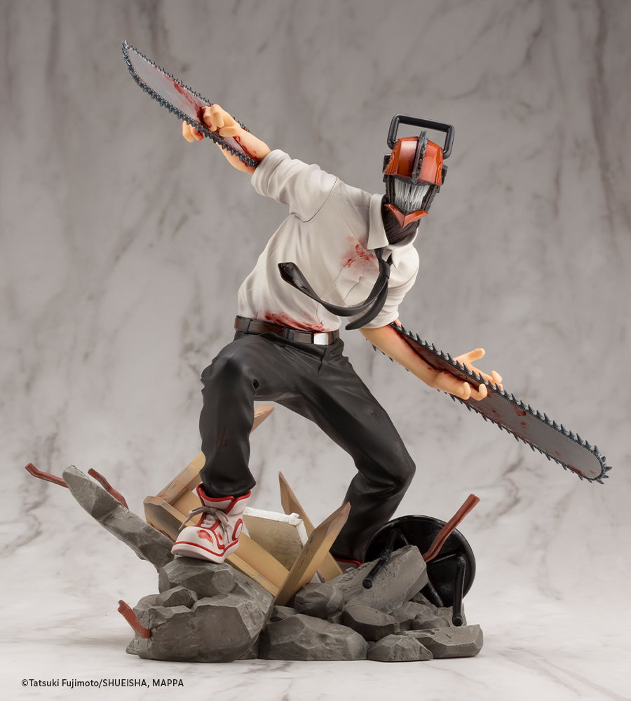 Kotobukiya 1/8 Chainsaw Man Series ARTFX J Chainsaw Man, Pre-Painted PVC Statue