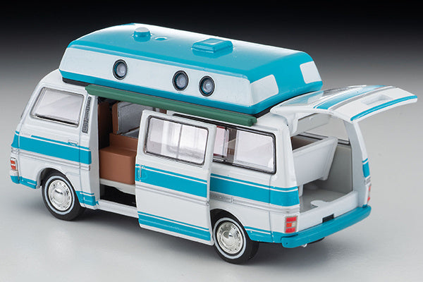 Tomica Limited Vintage NEO 1/64 LV-N312a Nissan Caravan Camper White/Sky Blue 1973