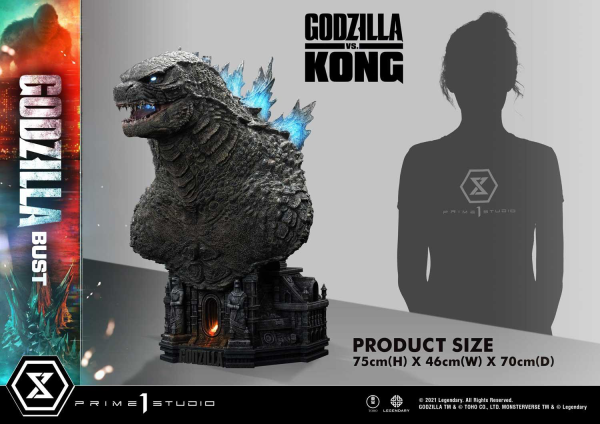 Prime 1 Studio Life Size Bust Godzilla vs Kong (Film) Godzilla Bonus Version | 4580708030975