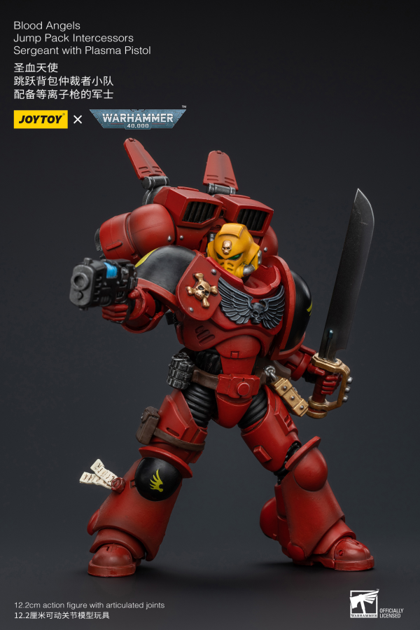 Joy Toy Blood Angels Jump Pack Intercessors Sergeant With Plasma Pistol(6973130377370)(6973130377370)