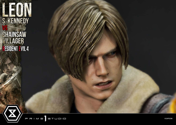 Prime 1 Studio Ultimate Premium Masterline Resident Evil 4 Leon S. Kennedy versus Chainsaw Villager Bonus Version(4582647120885)(4582647120885)