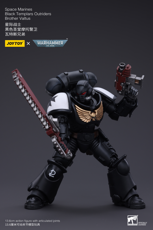 JOYTOY Space Marines Black Templars Outriders Brother Valtus(6973130372849)(6973130372849)