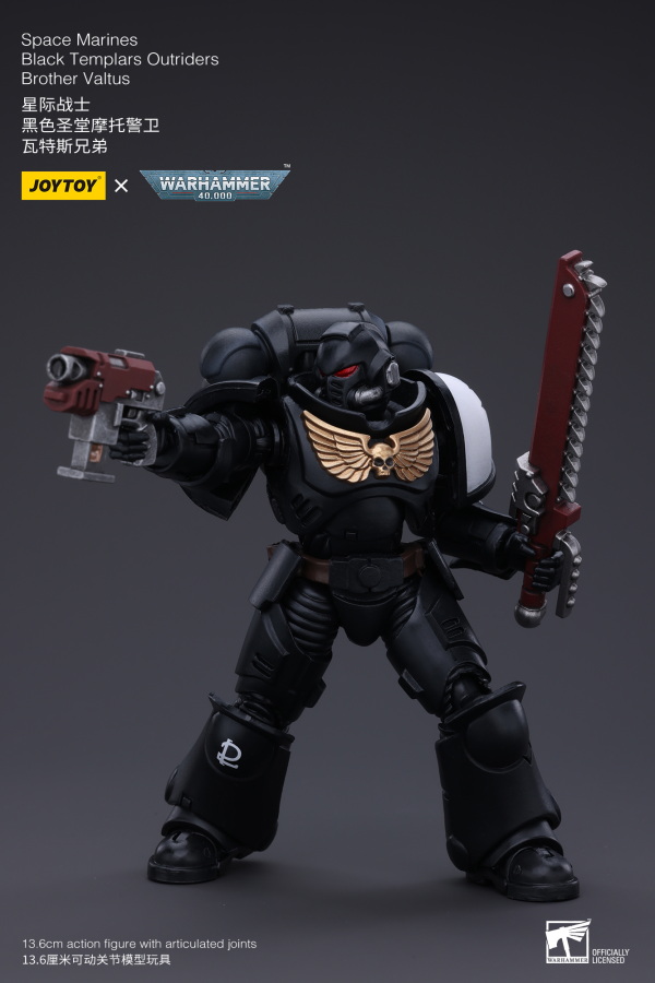 JOYTOY Space Marines Black Templars Outriders Brother Valtus(6973130372849)(6973130372849)