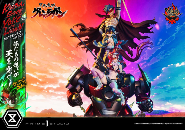 Prime 1 Studio Ultimate Premium Masterline Tengen Toppa Gurren Lagann Kamina, Simon & Yoko with Lagann "Our Hearts Pierce the Skies" Deluxe Version | 4580708049557