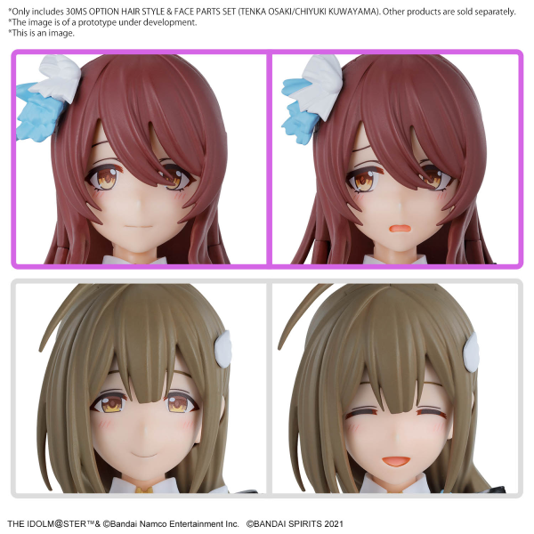 BANDAI Hobby 30MS OPTION HAIR STYLE & FACE PARTS SET (TENKA OSAKI/CHIYUKI KUWAYAMA)(4573102663122)(4573102663122)