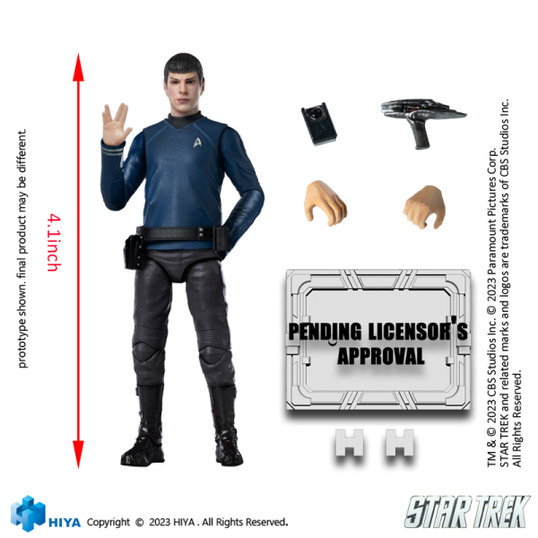 HIYA Toys Exquisite Mini Series 1/18 Scale STAR TREK 2009 Spock(6957534202575)(6957534202575)