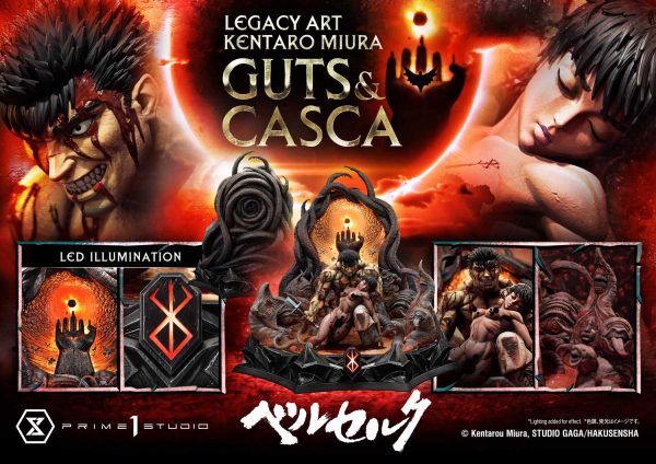 Prime 1 Studio Legacy Art "Kentaro Miura"  Berserk  Guts & Casca  Bonus Version | 4580708049854