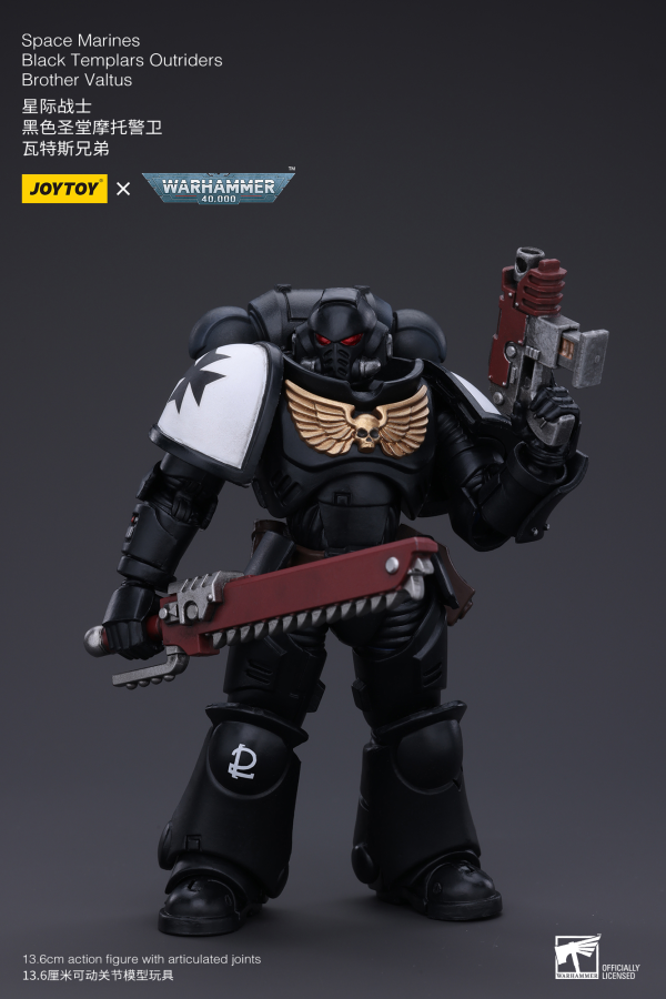 JOYTOY Space Marines Black Templars Outriders Brother Valtus(6973130372849)(6973130372849)