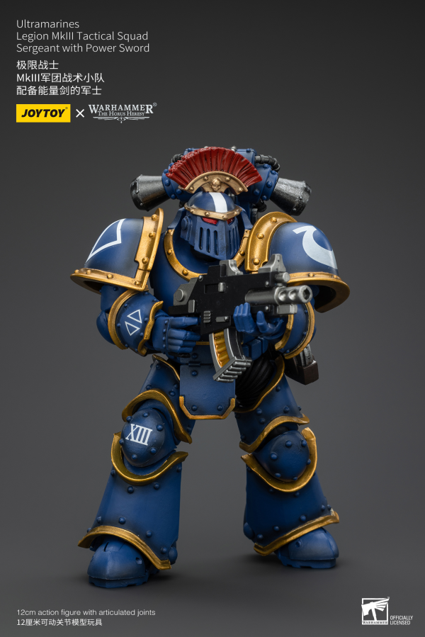 JOYTOY Ultramarines Legion MKIII Tactical Squad Sergeant with Power Sword(6927054400102)(6927054400102)