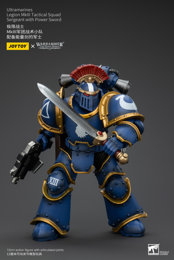 JOYTOY Ultramarines Legion MKIII Tactical Squad Sergeant with Power Sword(6927054400102)(6927054400102)