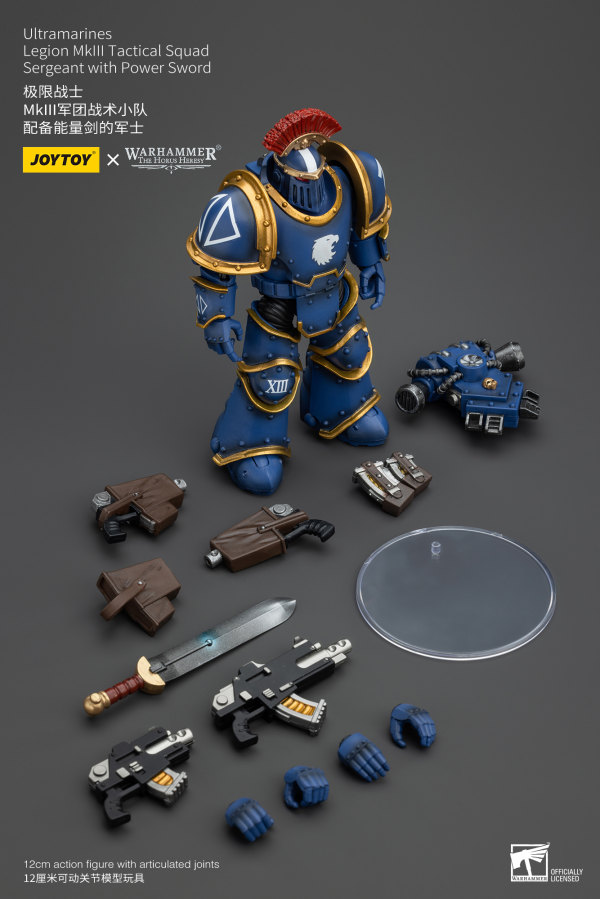 JOYTOY Ultramarines Legion MKIII Tactical Squad Sergeant with Power Sword(6927054400102)(6927054400102)