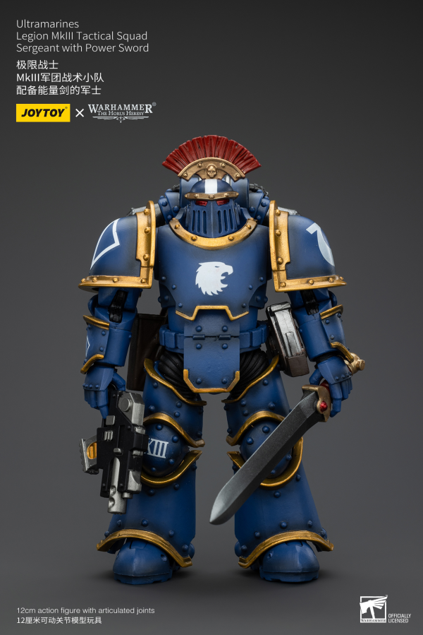 JOYTOY Ultramarines Legion MKIII Tactical Squad Sergeant with Power Sword(6927054400102)(6927054400102)