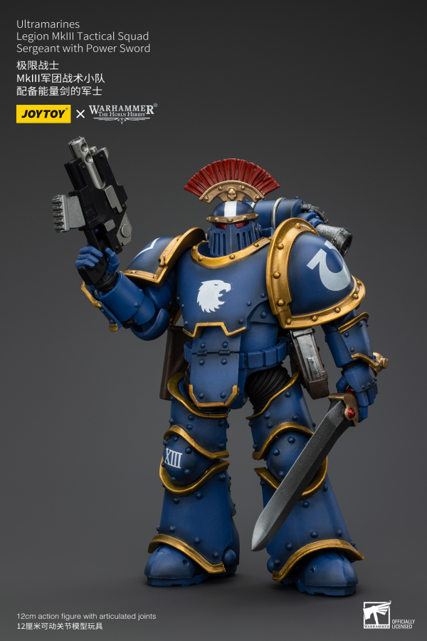 JOYTOY Ultramarines Legion MKIII Tactical Squad Sergeant with Power Sword(6927054400102)(6927054400102)