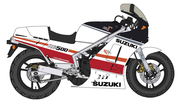 Hasegawa 1/12 SUZUKI RG500Γ LATE VERSION RED/WHITE COLOR | 4967834217645