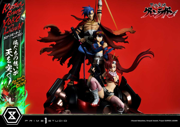 Prime 1 Studio Ultimate Premium Masterline Tengen Toppa Gurren Lagann Kamina, Simon & Yoko with Lagann "Our Hearts Pierce the Skies" Deluxe Version | 4580708049557