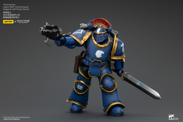 JOYTOY Ultramarines Legion MKIII Tactical Squad Sergeant with Power Sword(6927054400102)(6927054400102)