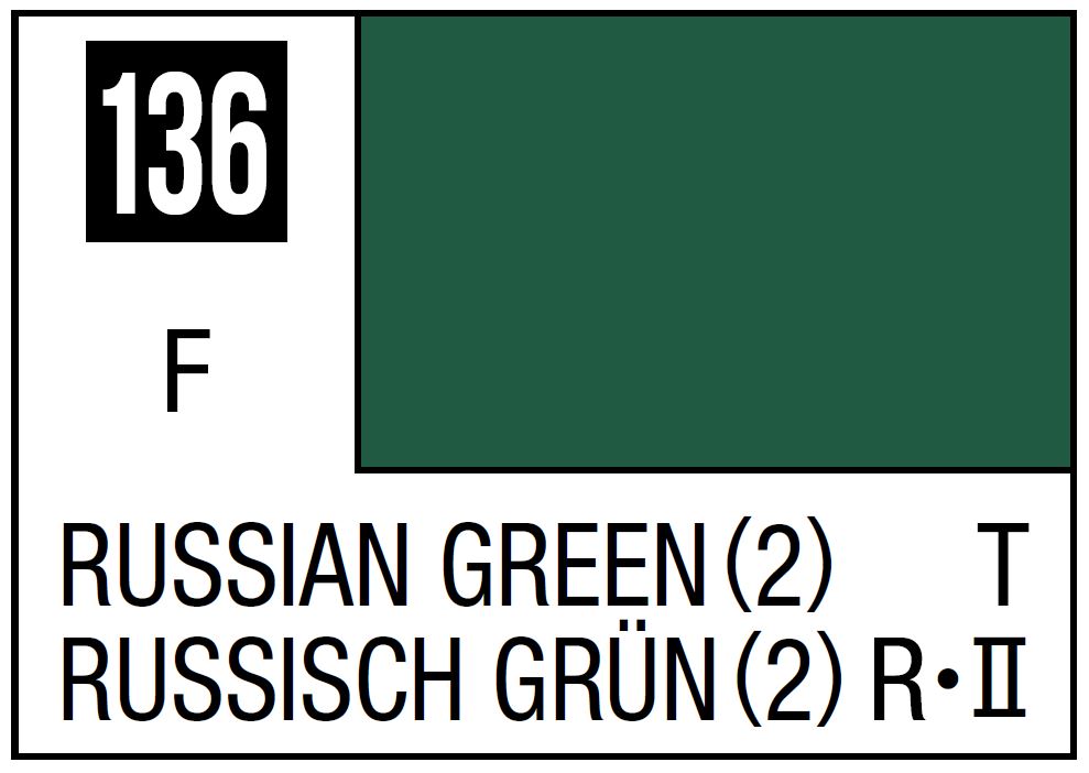 Mr Hobby Mr. Color 136 - Russian Green (2) (Flat/Tank)