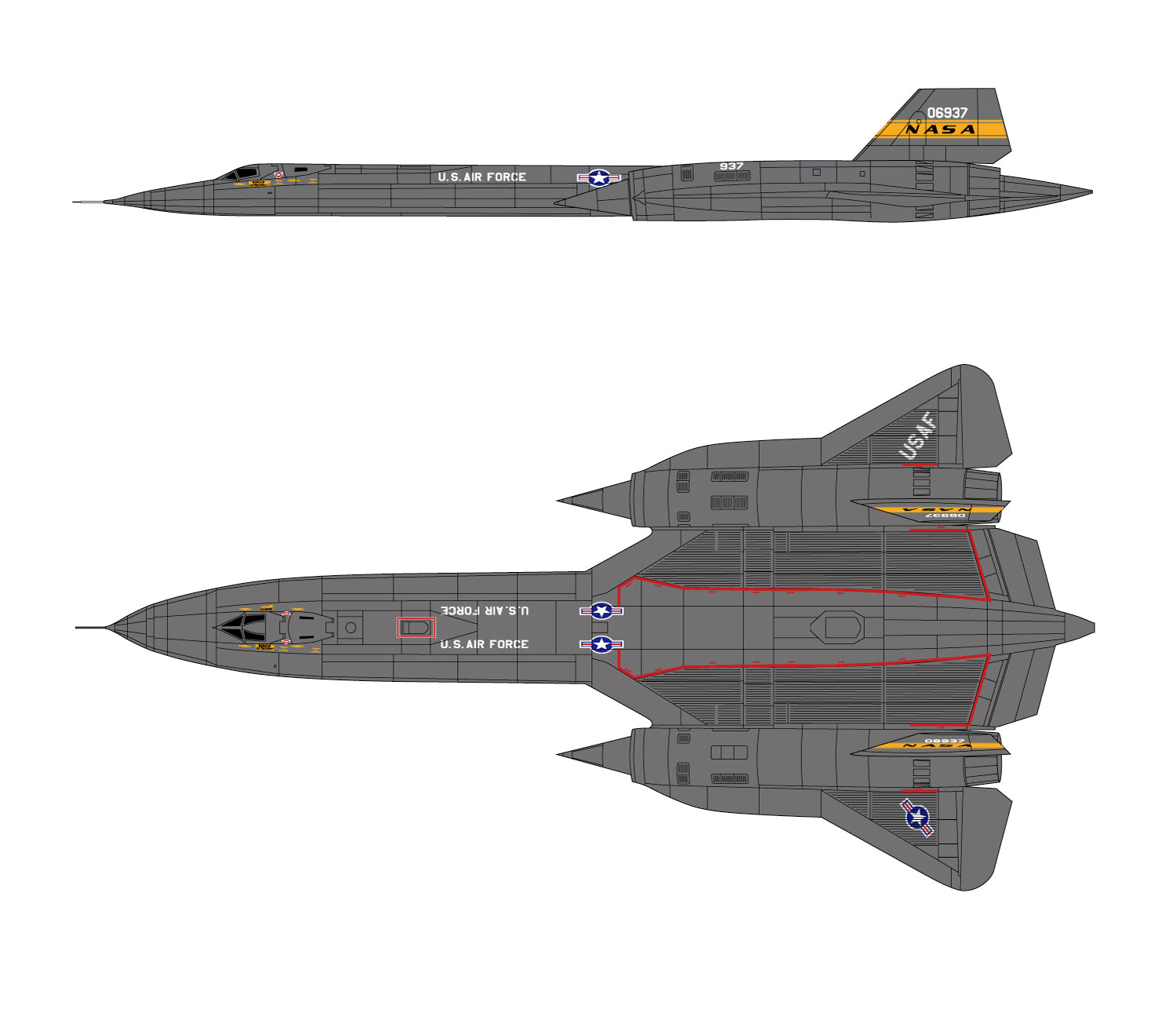 Platz 1/144 USAF Strategic Reconnaissance Aircraft SR-71A Blackbird 'NASA'