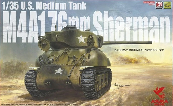 Asuka 1/35 U.S. Medium Tank M4A1 76mm Sherman