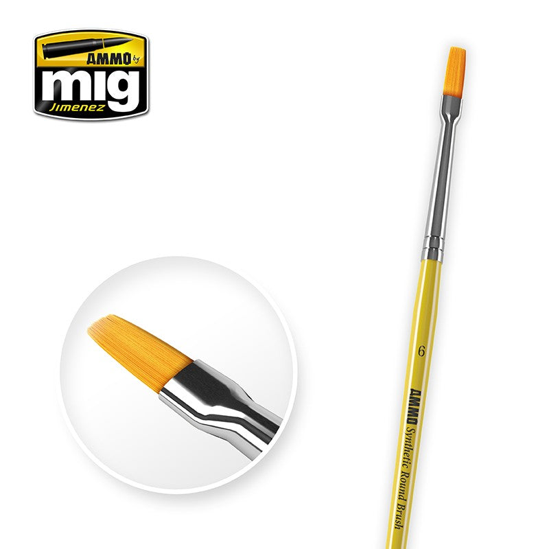 Ammo Mig Synthetic Flat Brush, 6