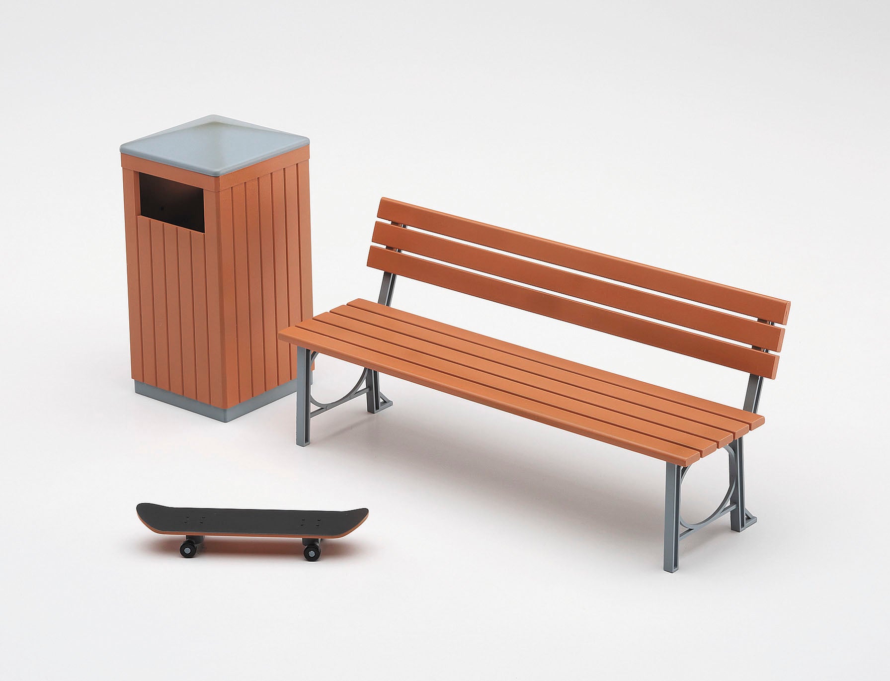 Hasegawa [FA10] 1:12 PARK BENCH & TRASH CAN