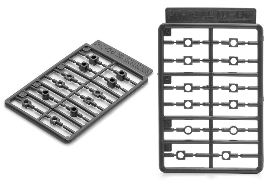 Wave PE SLEEVE PC-04 - Poly Caps and Connectors for Moving Mecha Parts, 4mm