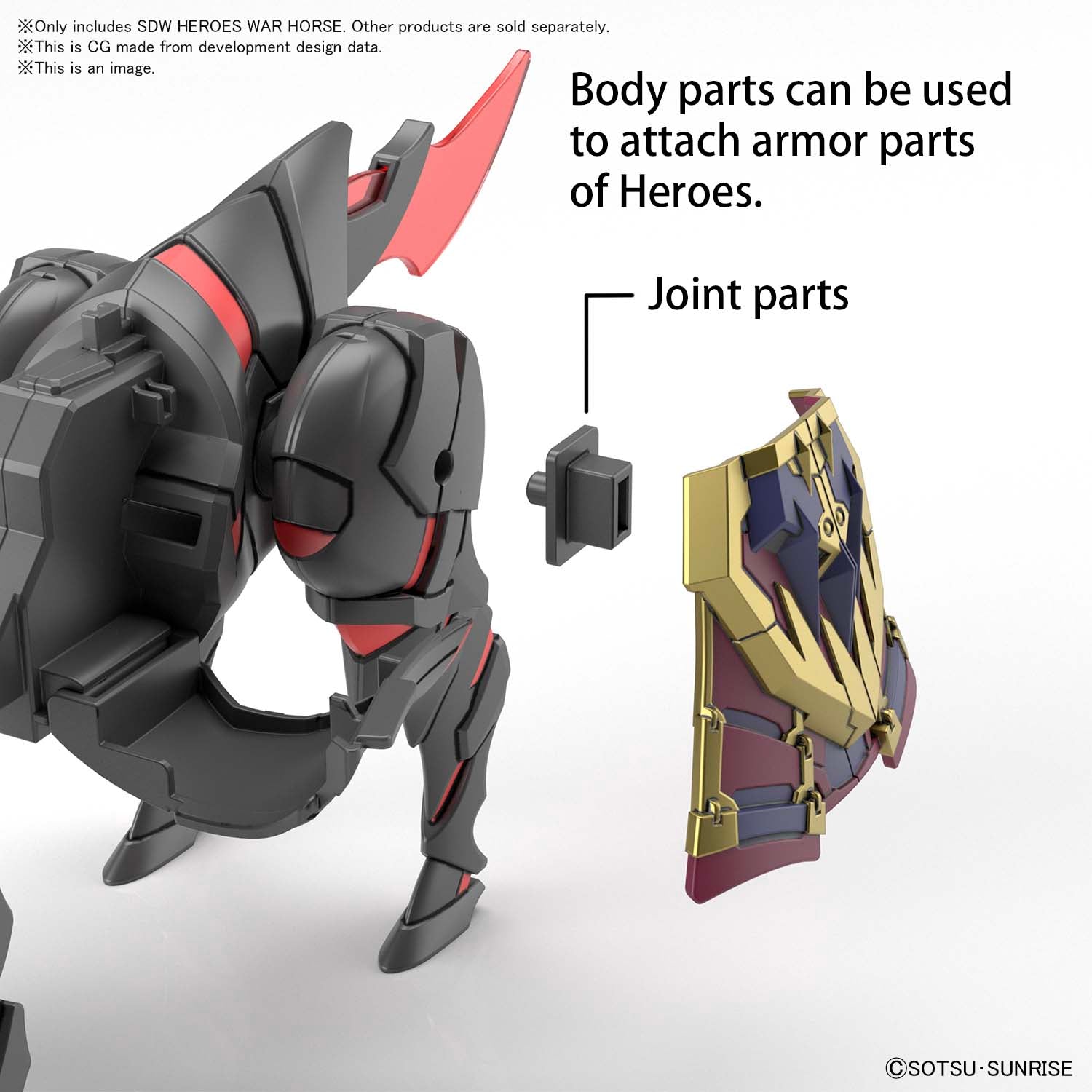 BANDAI Hobby SDW HEROES WAR HORSE