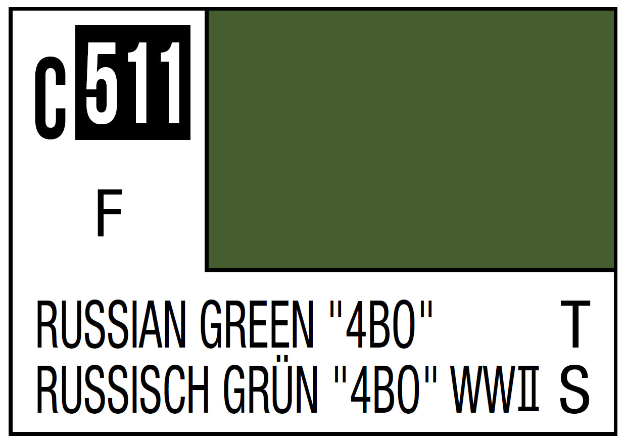 Mr Hobby C511 Russian Green "4BO" [for Soviet tank "4BO"  WWII]