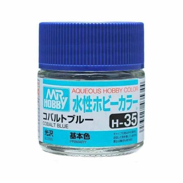 Mr Hobby Aqueous Color H35 Gloss Cobalt Blue 10ml Bottle