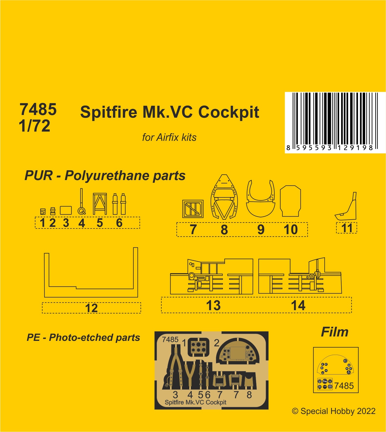 CMK 1/72 Spitfire Mk.VC Cockpit / for Airfix kit