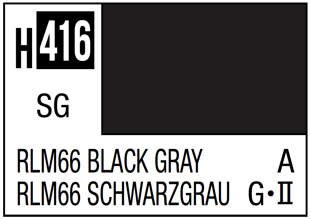 Mr Hobby H416 RLM66 Black Gray [German luftwaffe airclaf]