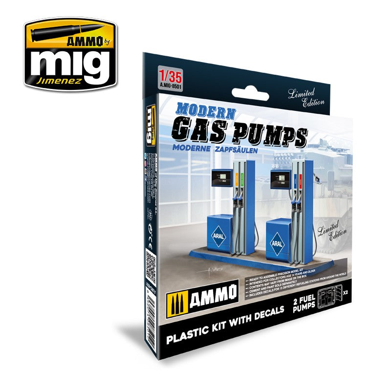 Ammo Mig 1/35 Scale Modern Gas Pumps Model Kit