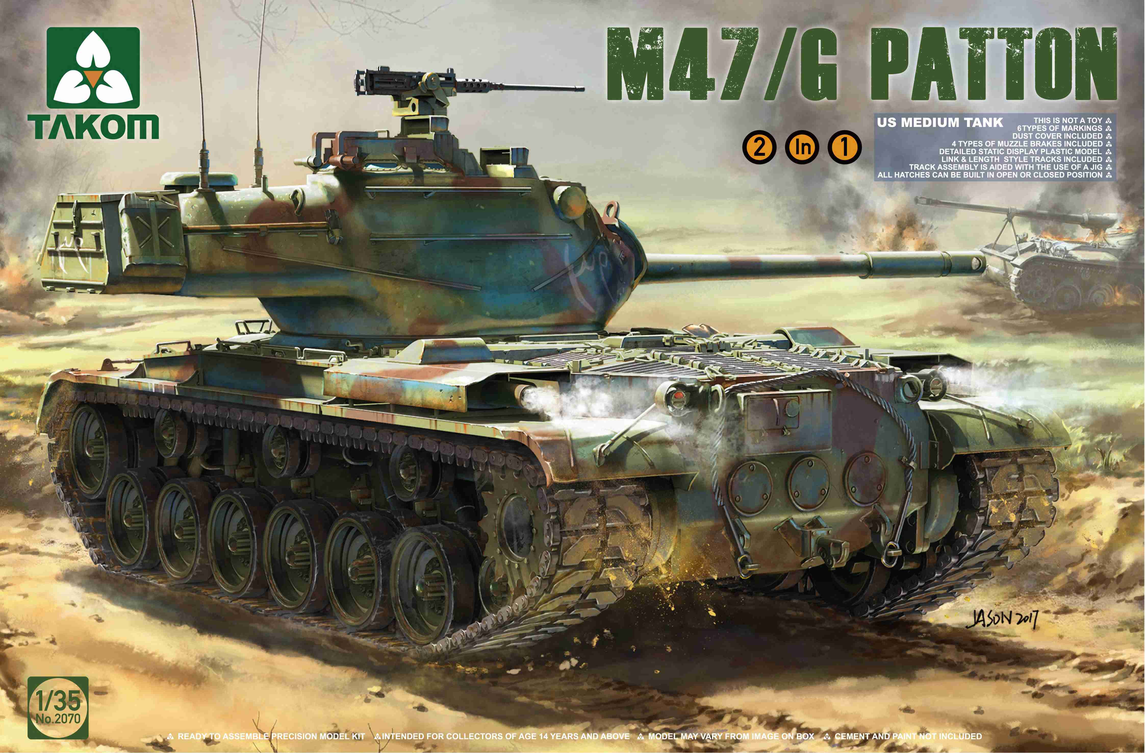 Takom 1/35 US Medium Tank M47/G 2 in 1