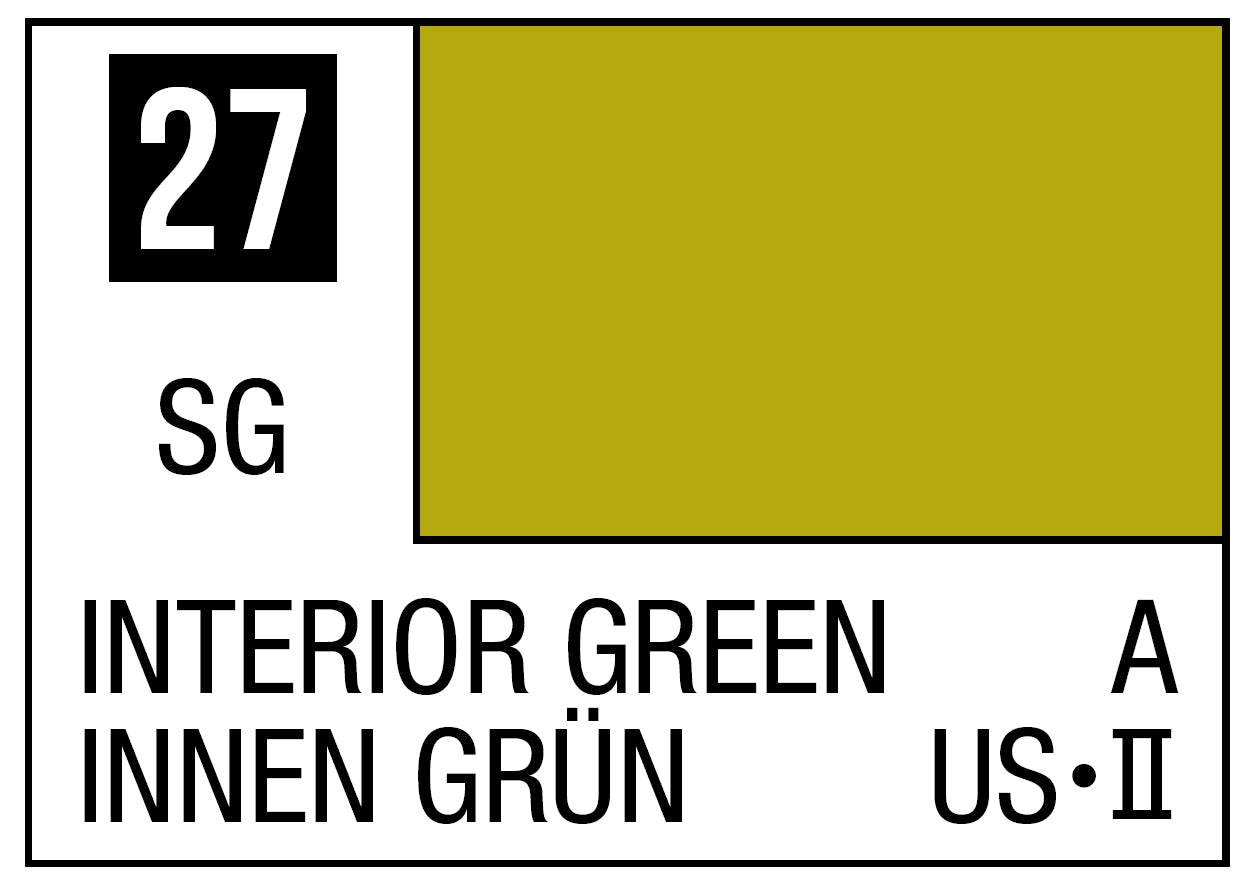 Mr Hobby Mr. Color 27 - Interior Green (Semi-Gloss/Aircraft)