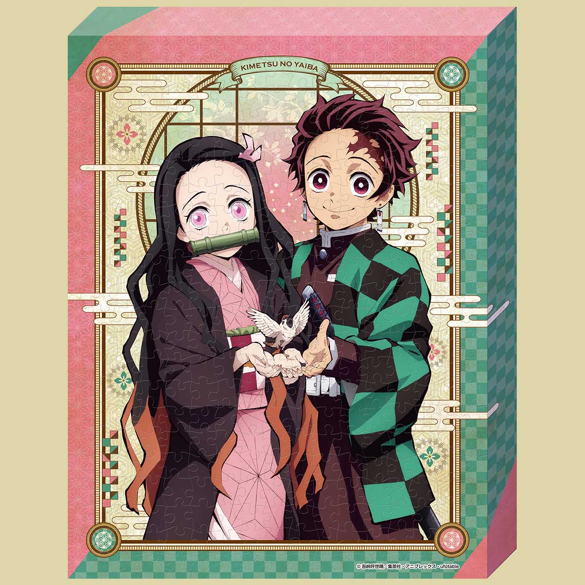 Ensky Puzzle Tanjiro and Nezuko Demon Slayer Artboard Jigsaw Puzzle - Canvas Style (ATB-37)