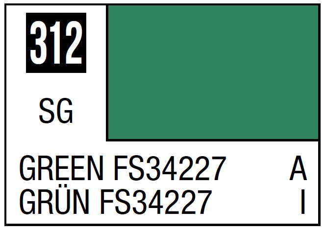 Mr Hobby Mr. Color 312 - Green FS34227 (Semi-Gloss/Aircraft)