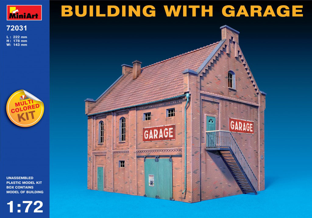 Miniart [72031] 1/72 Building with Garage