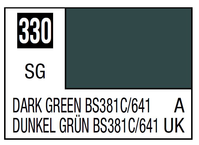 Mr Hobby Mr. Color 330 - Dark Green BS381C/641 (Semi-Gloss/Aircraft)