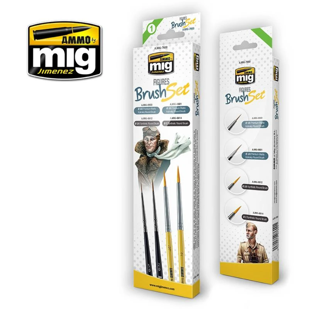 Ammo Mig Figures Brush Set