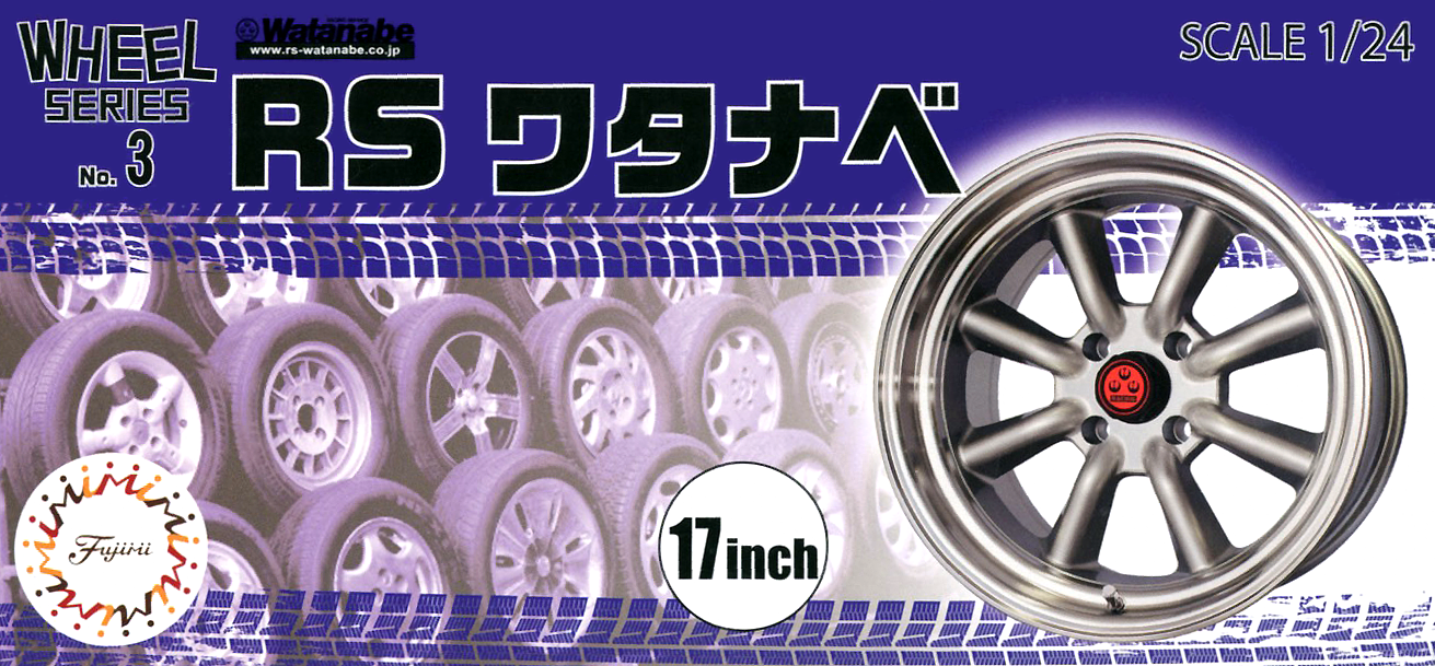 Fujimi 1/24 Wheel Series (No.3) RS Watanabe Wheel and Tire Set 17 inch