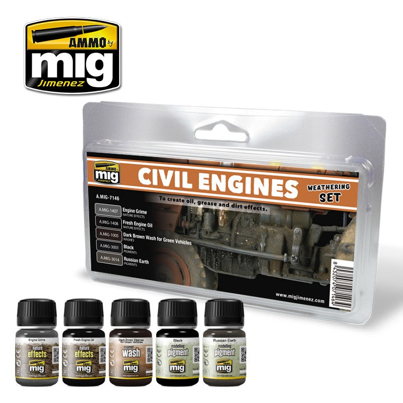 Ammo Mig Civil Engines Weathering Set