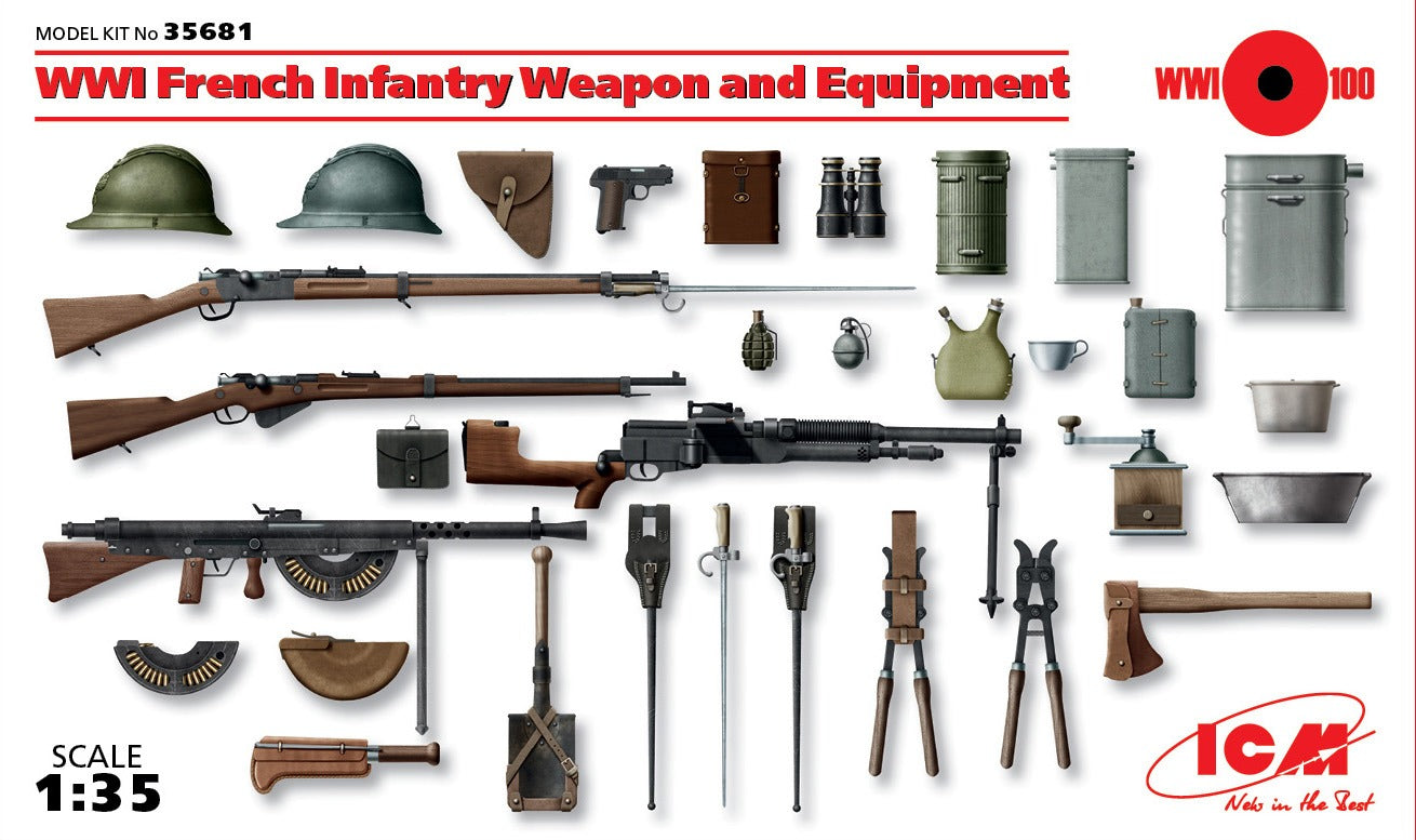 ICM 1/35 WWI French Infantry Weapon and Equipment