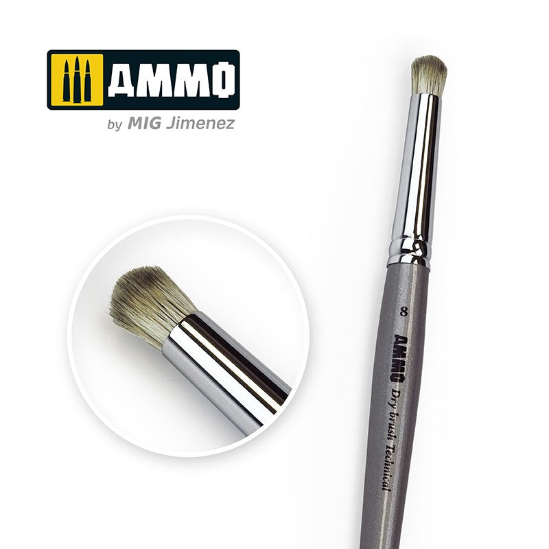 Ammo Mig Ammo Drybrush Technical Brush, 8