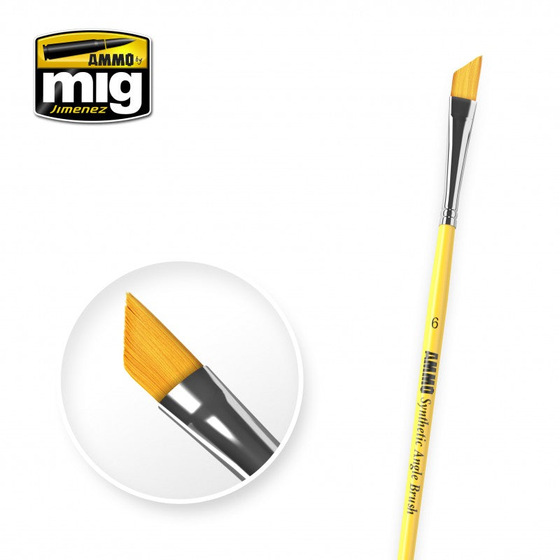 Ammo Mig Synthetic Angle Brush, 6