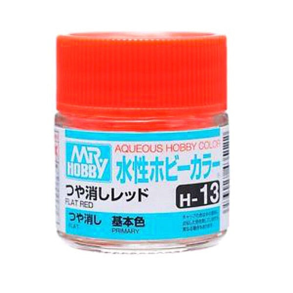 Mr Hobby AQUEOUS HOBBY COLOR - H13 FLAT RED (PRIMARY)