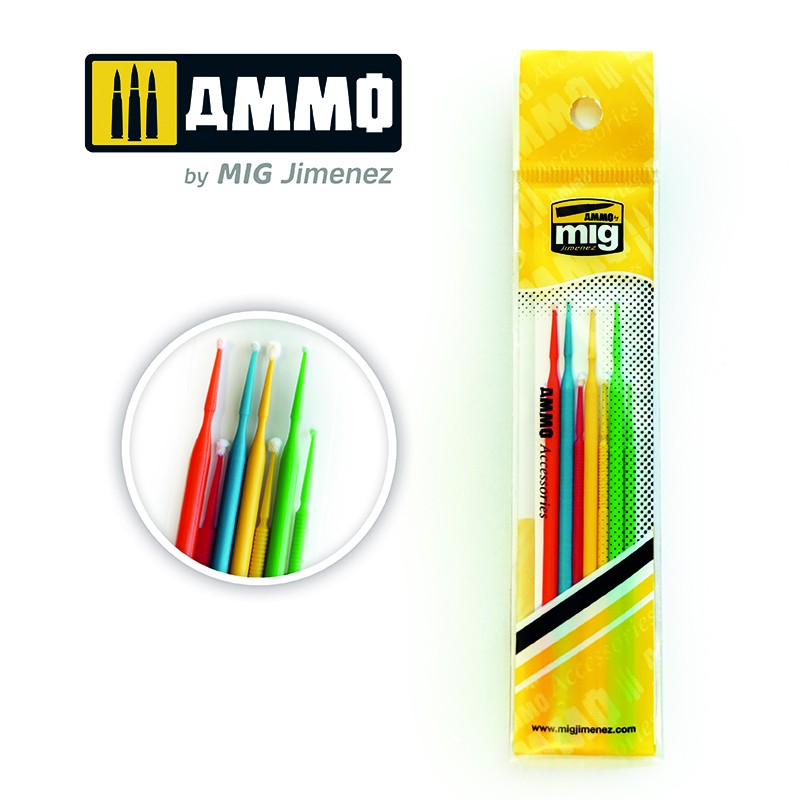 Ammo Mig Sniperbrush Collection Set (7 Different Types)