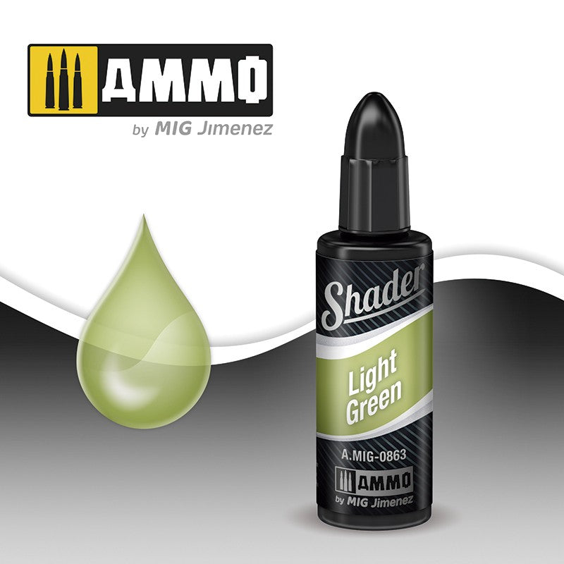 Ammo Mig Acrylic Shader 10ml - Light Green Shader