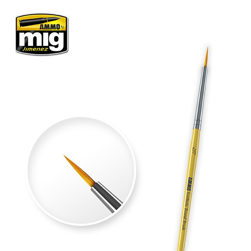 Ammo Mig Synthetic Round Brush, 5/0