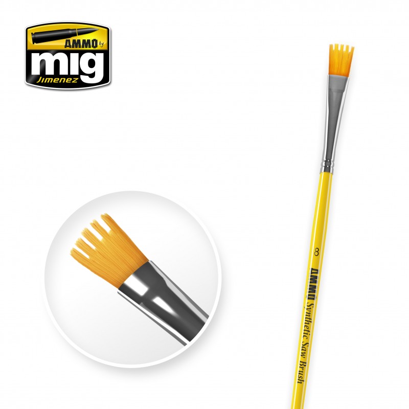 Ammo Mig Synthetic Saw Brush, 8